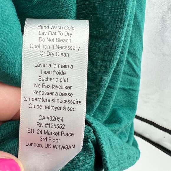 Dolan Anthropologie Button-Down Puff Sleeve Blouse Green Size Small - Picture 12 of 12